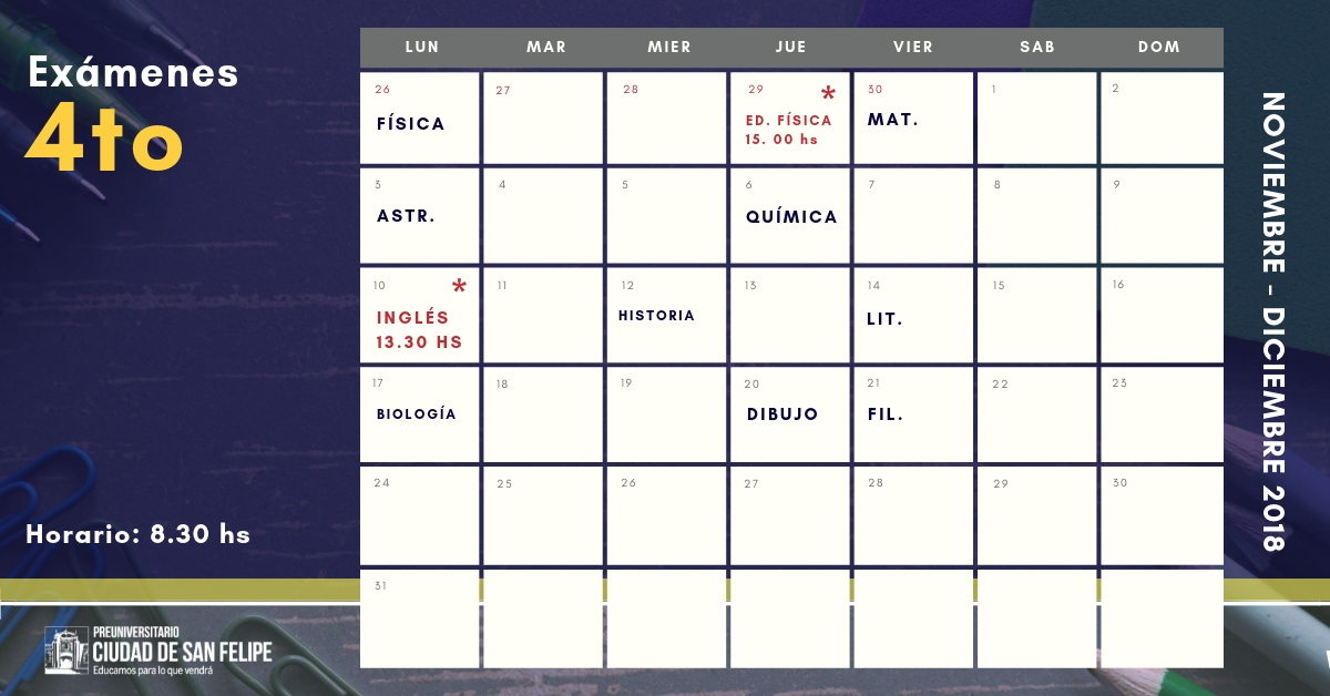 Cuarto año - Preuniversitario San Felipe